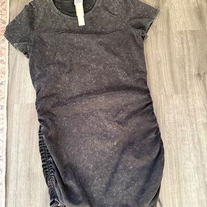 Victoria's Secret PINK Mineral Wash Black Short-Sleeve Tee Dress